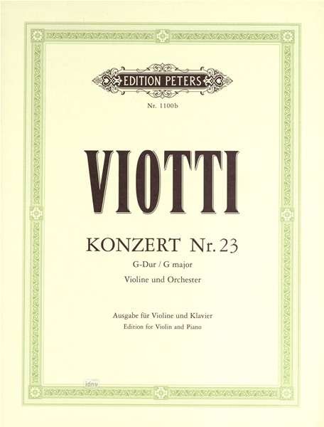 Cover for Viotti · Konzert für Violine und Orcheste (Bok) (2022)