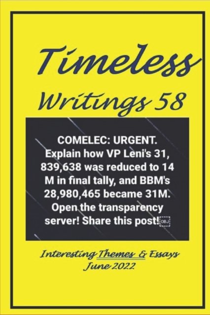 Cover for Tatay Jobo Elizes Pub · Timeless Writings 58 (Pocketbok) (2022)