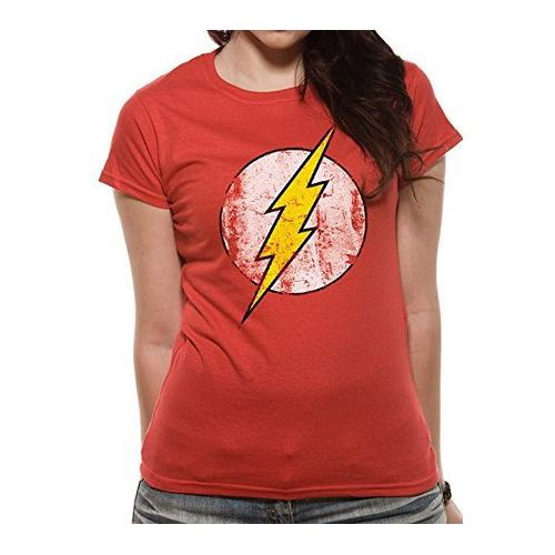 FLASH - T-Shirt IN A TUBE- Distressed Logo WOMAN ( - The Flash - Koopwaar -  - 5054015184588 - 7 februari 2019