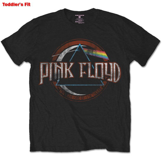 Cover for Pink Floyd · Pink Floyd Kids Toddler T-Shirt: Vintage Dark Side of the Moon Seal (4 Years) (T-shirt) [size 3-4yrs] [Black - Kids edition]