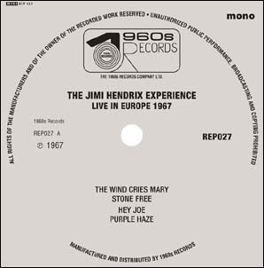 Live in Europe - The Jimi Hendrix Experience - Musiikki - 1960`S RECORDS - 5060331751588 - perjantai 7. joulukuuta 2018