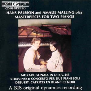 Masterpieces for Two Pianos - Palsson,hans / Malling,amalie - Musikk - BIS - 7318590000588 - 1. februar 1994