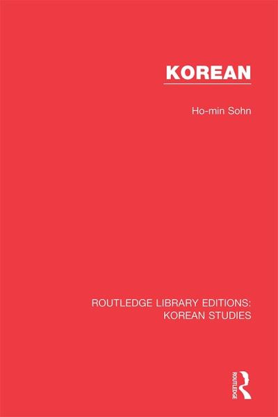 Cover for Ho-min Sohn · Korean - Routledge Library Editions: Korean Studies (Hardcover Book) (2019)