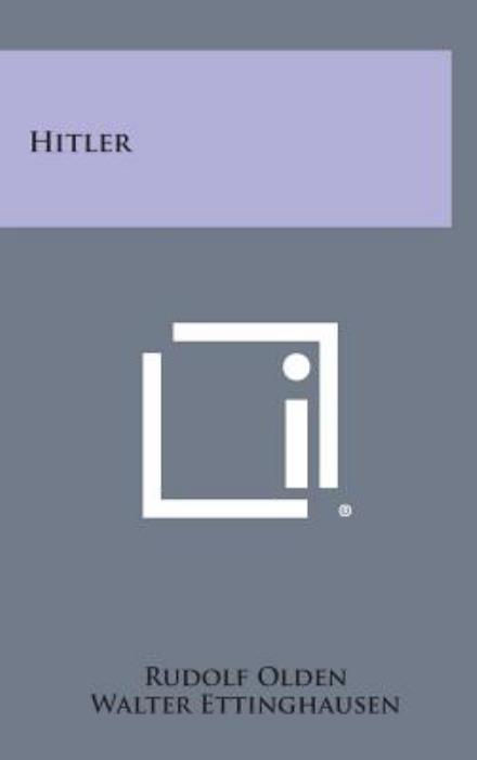 Cover for Rudolf Olden · Hitler (Hardcover Book) (2013)