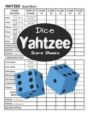 Cover for Eric Stewart · Dice Yahtzee Score Sheets (Paperback Bog) (2019)