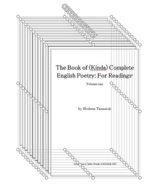 Cover for Hudson Tarasiuk · The Book of (Kinda) Complete English Poetry (Paperback Book) (2024)