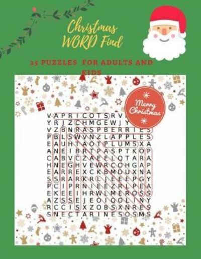 Cover for Dylan Bazer · Christmas Word Find 25 Puzzles For Adults And Kids (Paperback Book) (2017)