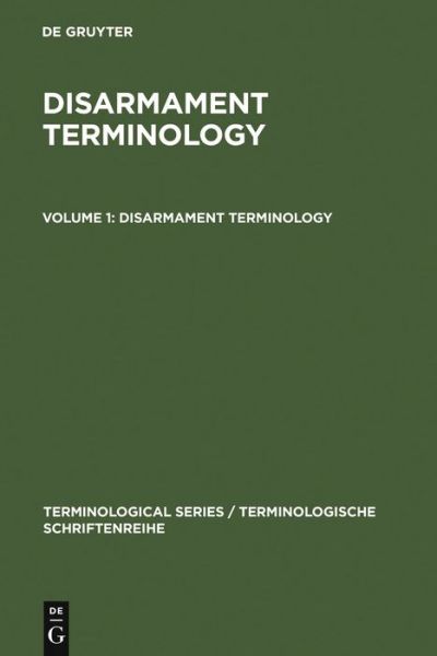 Cover for The Language Services Division of the Fo · Disarmament Terminology (Book) (1982)