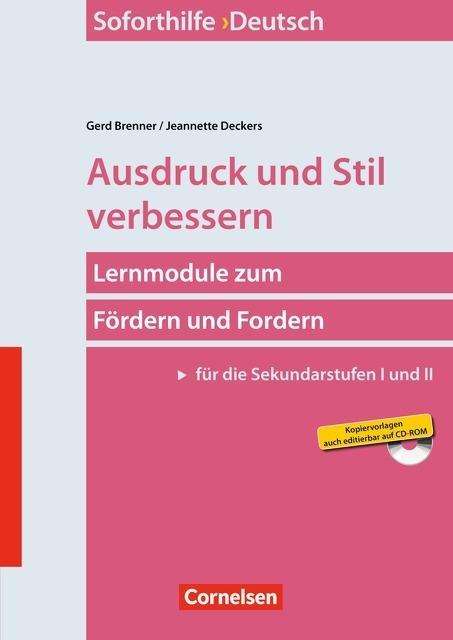 Cover for Gerd Brenner · Soforthilfe Deutsch - Ausdruck und Stil verbessern - Kopiervorlagen (Paperback Book) (2012)