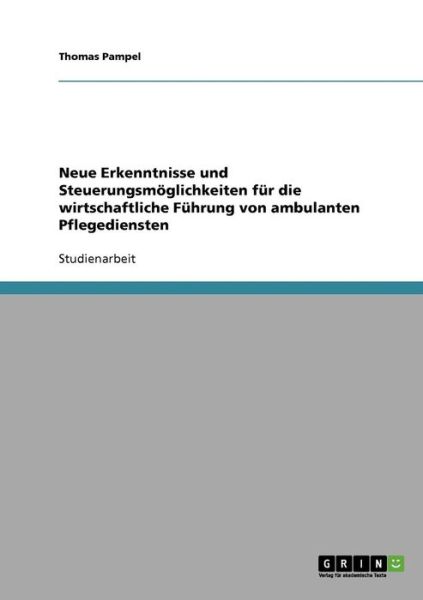 Cover for Pampel · Neue Erkenntnisse und Steuerungs (Book) [German edition] (2013)