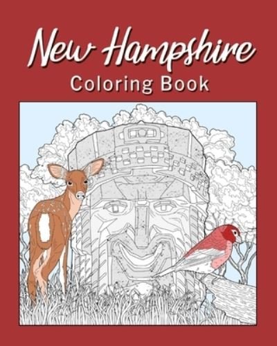 New Hampshire Coloring Book: Painting on USA States Landmarks and Iconic, Gifts for Tourist - PaperLand - Książki - Blurb - 9798210188588 - 3 lipca 2024