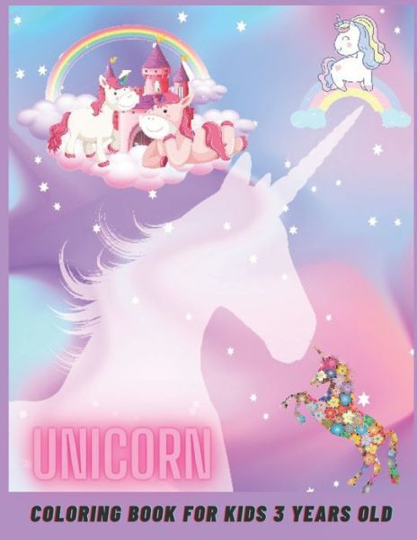 Cover for Unicorn Book · Unicorn coloring book for kids 3 years old. (Paperback Book) (2020)