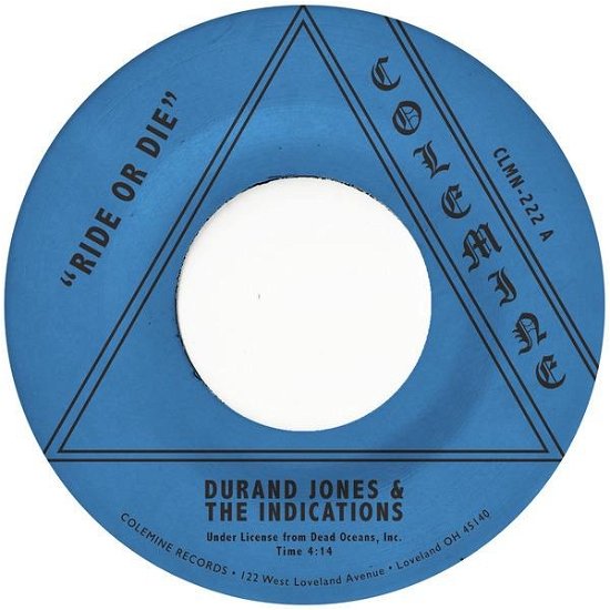 Cover for Jones, Durand &amp; The Indications · Ride Or Die (7&quot;) (2023)