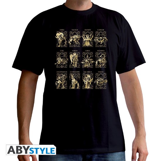 Cover for T-Shirt Männer · Saint Seiya: 12 Golden Saints Black (T-Shirt Unisex Tg. L) (MERCH) (2019)