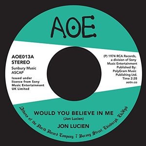 Cover for Jon Lucien · Would You Believe in Me (7&quot;) (2016)