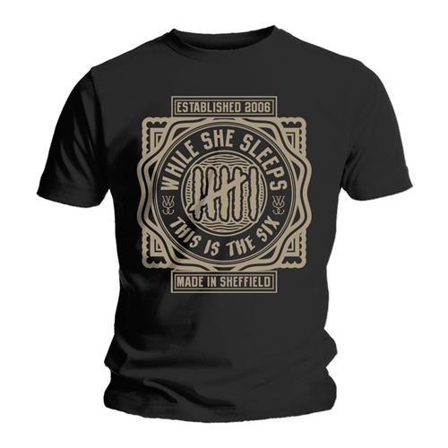 While She Sleeps Unisex T-Shirt: This is Six - While She Sleeps - Fanituote - Bravado - 5056170653589 - 