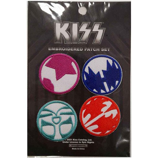 KISS Woven Patch Set: 4 x Mini Icons - Kiss - Merchandise -  - 5056561000589 - 