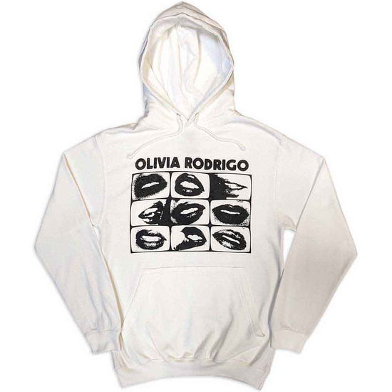 Olivia Rodrigo Unisex Pullover Hoodie: Threshold Lips Grid - Olivia Rodrigo - Produtos -  - 5056737221589 - 