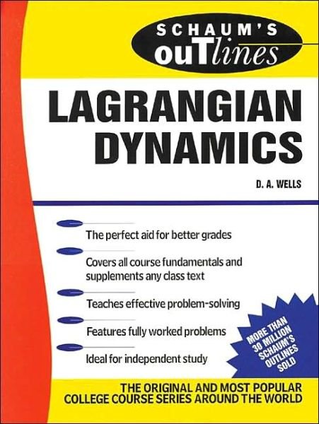 Cover for Dare Wells · Schaum's Outline of Lagrangian Dynamics (Paperback Book) [Ed edition] (1967)