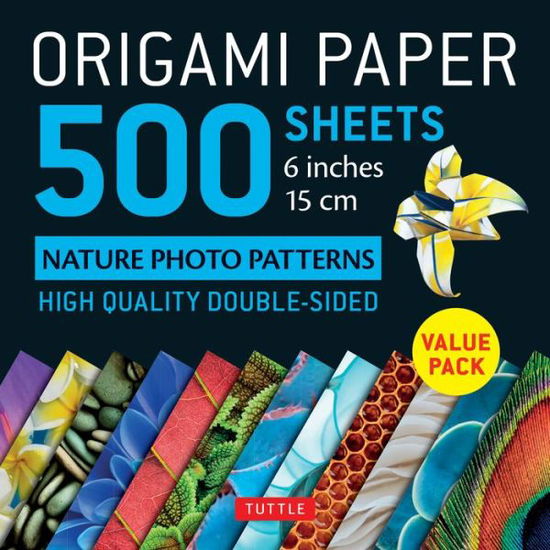 Origami Paper 500 sheets Nature Photo Patterns 6" (15 cm): Tuttle Origami Paper: Double-Sided Origami Sheets Printed with 12 Different Designs (Instructions for 6 Projects Included) - Tuttle Publishing - Livros - Tuttle Publishing - 9780804851589 - 7 de maio de 2019