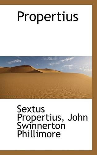 Cover for Sextus Propertius · Propertius (Paperback Book) (2009)