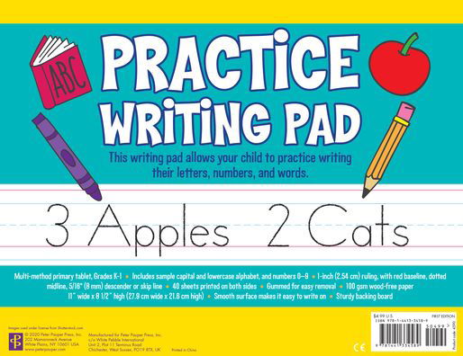 Practice Writing Pad - Primary tablet great for grades Kindergarten and up. - Peter Pauper Press - Bøger - Peter Pauper Press - 9781441334589 - 12. juni 2020