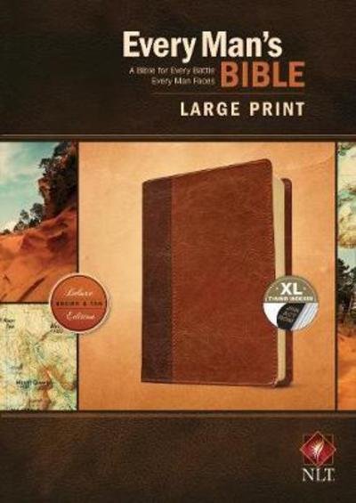 Cover for Tyndale · NLT Every Man's Bible, Large Print, Brown / Tan, Indexed (Læderbog) [Large type / large print edition] (2018)