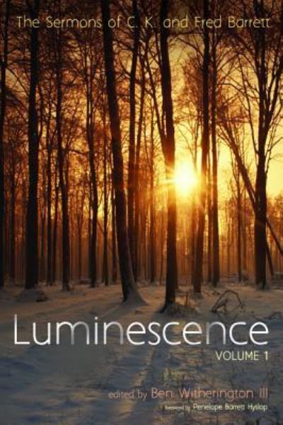 Cover for C K Barrett · Luminescence, Volume 1 (Paperback Book) (2017)