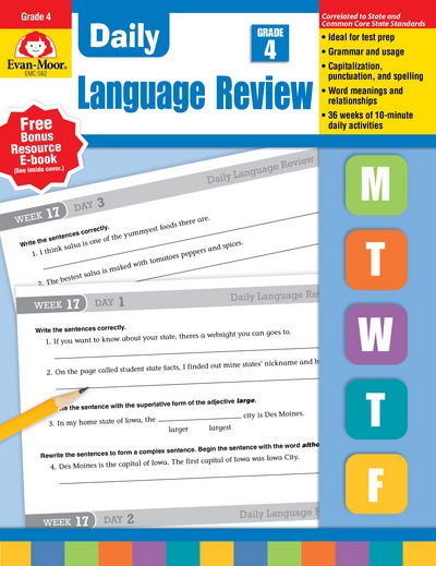 Cover for Richard H Williams · Daily Language Review, Grade 4 (Teacher) (Paperback Book) (1998)