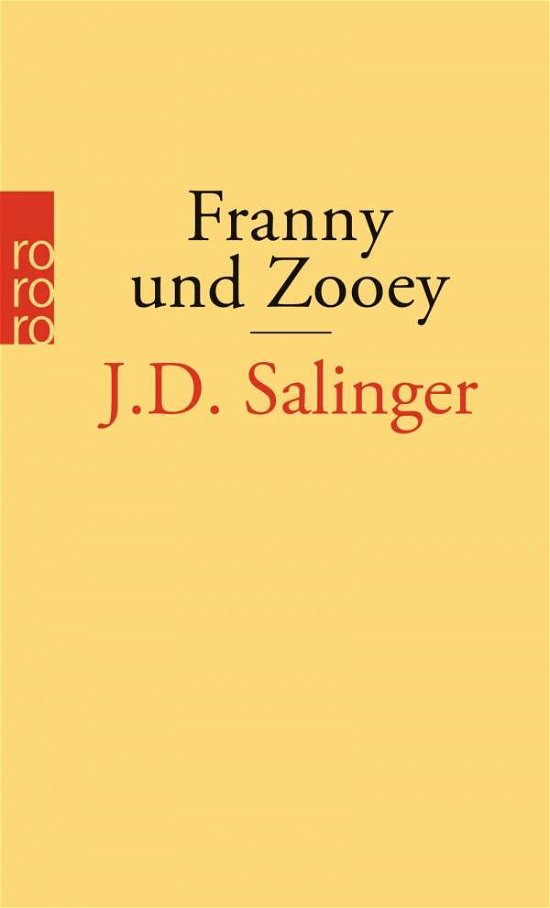 Roro Tb.24558 Salinger.franny U.zooey - J. D. Salinger - Boeken -  - 9783499245589 - 
