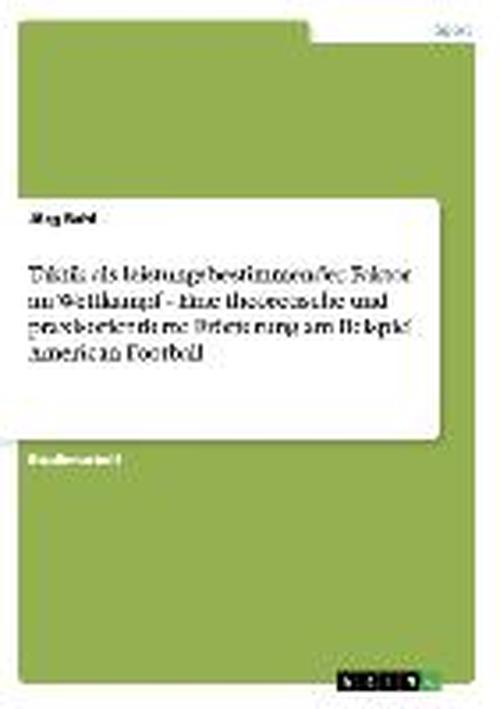 Cover for Bahl · Taktik als leistungsbestimmender F (Book) [German edition] (2013)