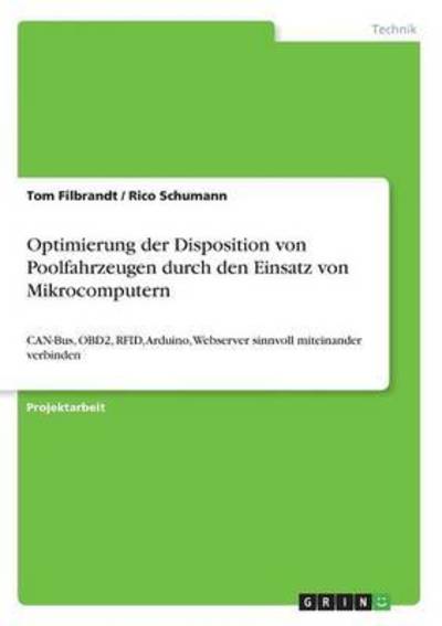 Cover for Filbrandt · Optimierung der Disposition v (Book) (2016)