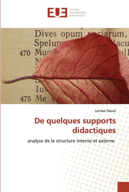 Cover for Lamiae Slaoui · De quelques supports didactiques (Paperback Book) (2022)
