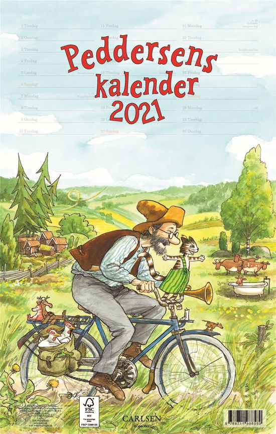 Cover for Sven Nordqvist · Peddersens kalender 2021 (Spiralbuch) [1. Ausgabe] (2020)