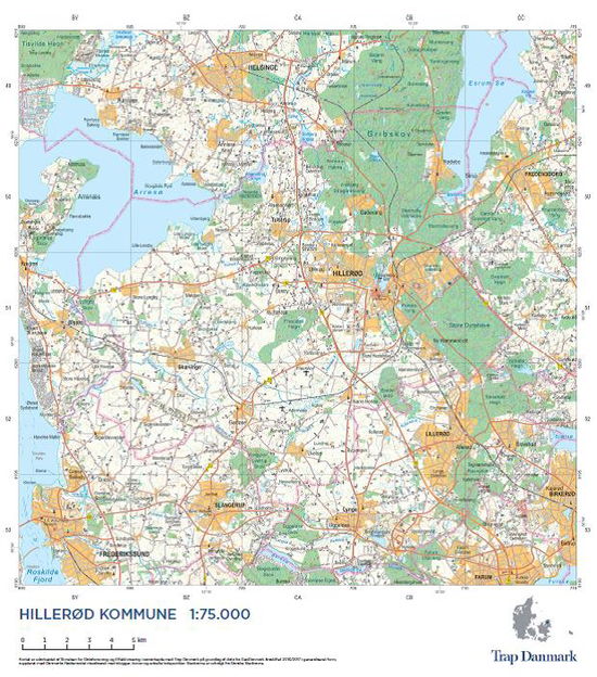 Cover for Trap Danmark · Trap Danmark: Falset kort over Hillerød Kommune (Map) [1st edition] (2018)