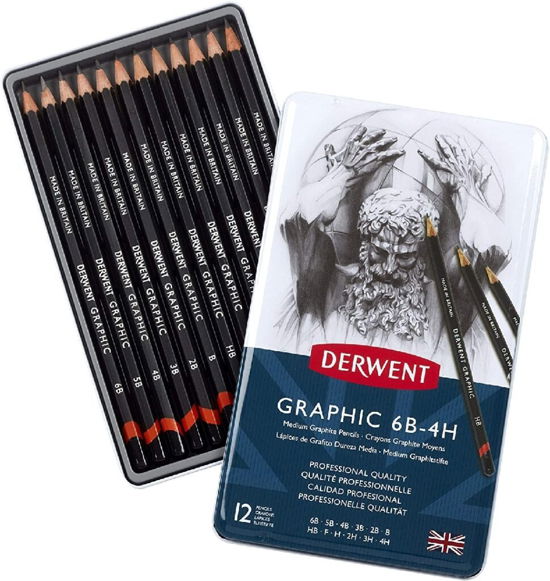 Cover for Derwent · Graphic Medium Pencils 6b-4hb (12 Tin) (Toys)