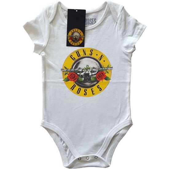 Guns N Roses · Guns N' Roses Kids Baby Grow: Classic Logo (9-12 Months) (CLOTHES) [White - Kids edition]
