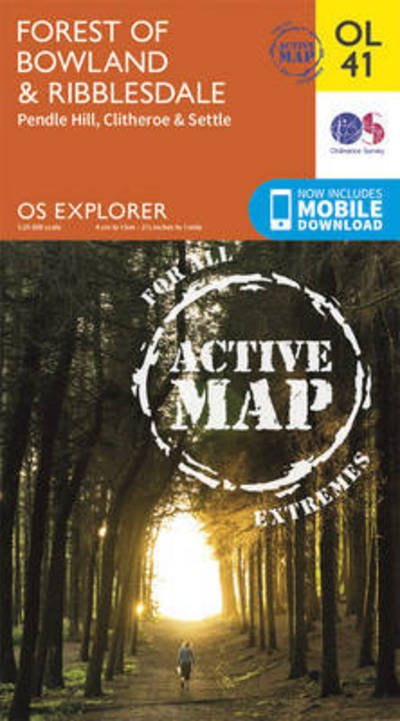 Cover for Ordnance Survey · Forest of Bowland &amp; Ribblesdale, Pendle Hill, Clitheroe &amp; Settle - OS Explorer Map Active (Map) [May 2015 edition] (2015)