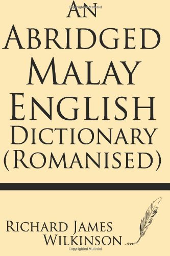 Cover for Richard James Wilkinson · An Abridged Malay-english Dictionary (Romanised) (Paperback Book) (2013)