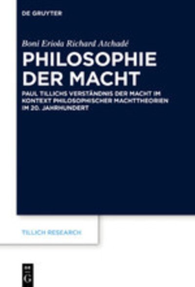 Cover for Atchadé · Philosophie der Macht (Bog) (2020)