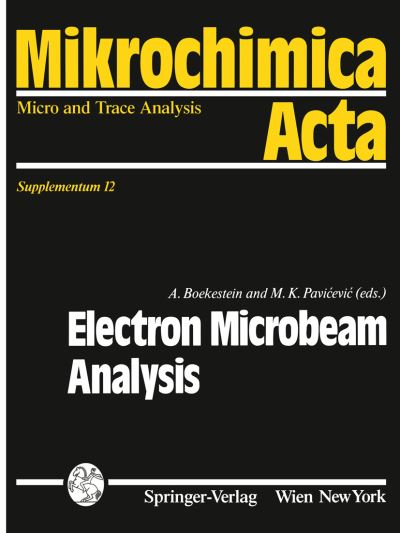 Cover for Abraham Boekestein · Electron Microbeam Analysis - Mikrochimica Acta Supplementa (Paperback Book) [Softcover reprint of the original 1st ed. 1992 edition] (1992)