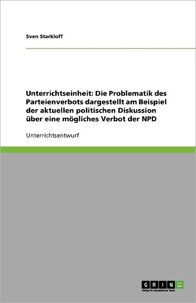 Cover for Starkloff · Unterrichtseinheit: Die Probl (Book) [German edition] (2008)