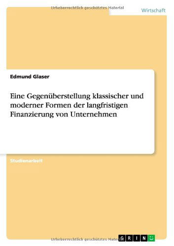 Cover for Glaser · Eine Gegenüberstellung klassisch (Book) [German edition] (2010)