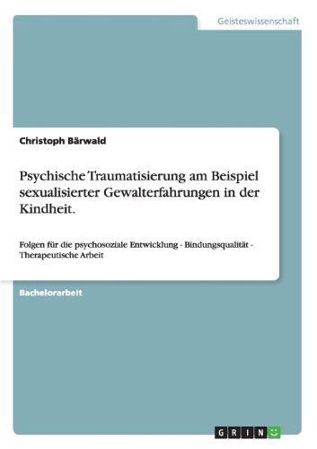 Cover for Bärwald · Psychische Traumatisierung am B (Book) [German edition] (2013)