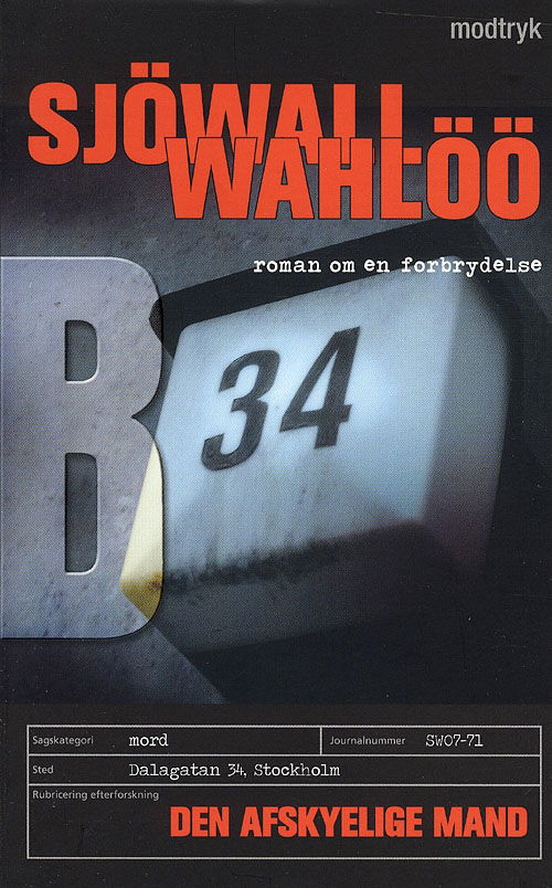 Cover for Sjöwall &amp; Wahlöö · Roman om en forbrydelse: Den afskyelige mand (Paperback Bog) [1. udgave] [Paperback] (2007)