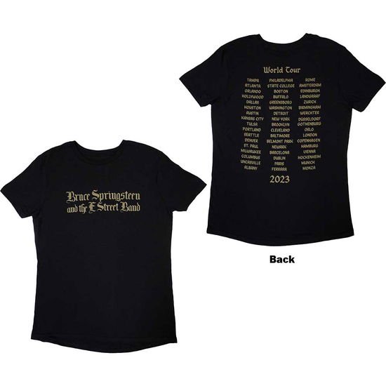 Cover for Bruce Springsteen · Bruce Springsteen Ladies T-Shirt: Tour '23 Religious (Back Print &amp; Ex-Tour) (T-shirt)