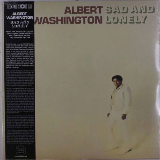 Sad And Lonely - Albert Washington - Music - TIDAL WAVE - 0742338383591 - April 13, 2019