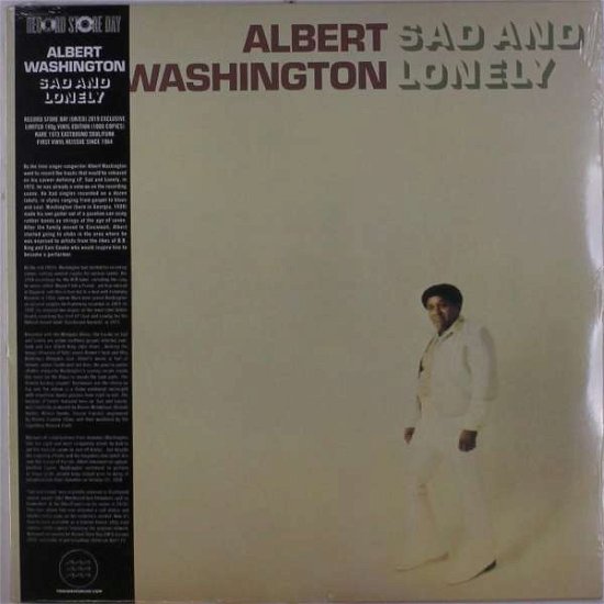 Sad And Lonely - Albert Washington - Muziek - TIDAL WAVE - 0742338383591 - 13 april 2019