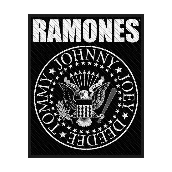 Ramones Standard Woven Patch: Classic Seal (Retail Pack) - Ramones - Merchandise - Razamataz - 5055339771591 - 19. August 2019