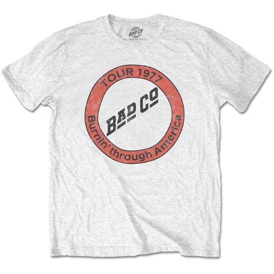 Bad Company Unisex T-Shirt: Burnin' Through America - Bad Company - Koopwaar -  - 5056368620591 - 